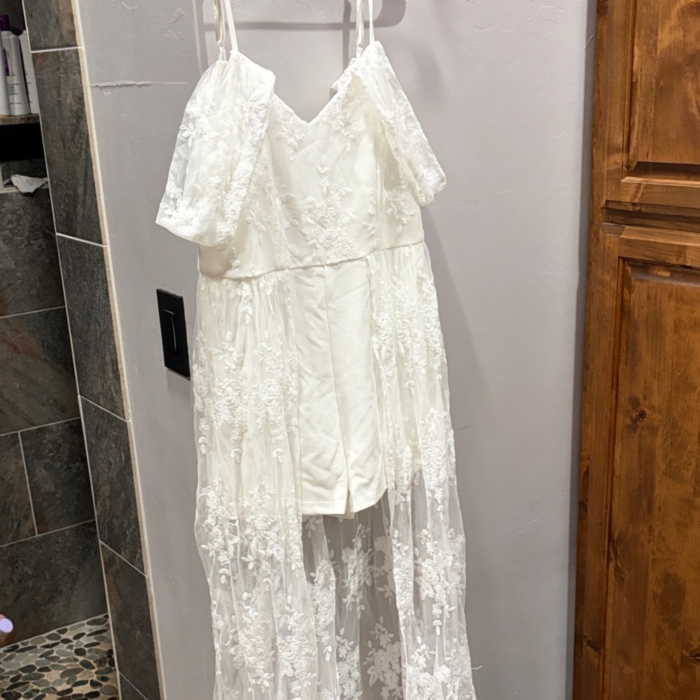 JJs House White Lace Mini Dress - Picture 3 of 6